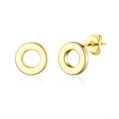 Ohrstecker 18 Karat vergoldet Kreis