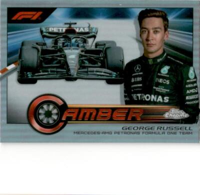 2024 George Russell Raywave Réfracteur Topps Chrome #5 F1 Formule 1