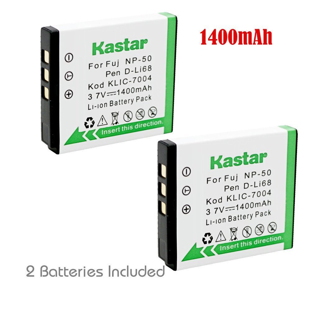 2x Kastar Battery for Fujifilm NP-50 FinePix F750EXR F770EXR