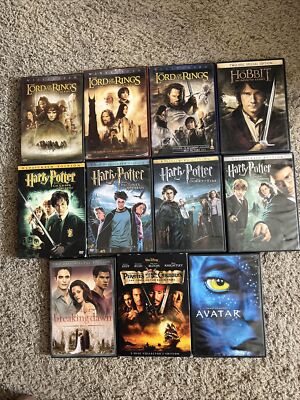 11 Dvds Disney Harry Potter The Lord of the Rings Trilogy Avatar