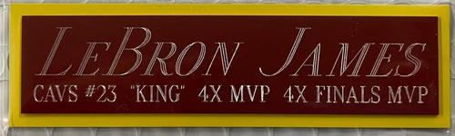 LEBRON JAMES CAVS NAMEPLATE FOR AUTOGRAPHED Signed JERSEY-BASKETBALL-PHOTO-FLOOR