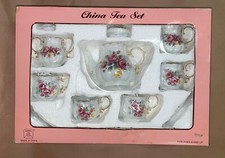 Vintage 10piece Mini Tea Set Flower Ranger Int. Corp. New In Box Item B1