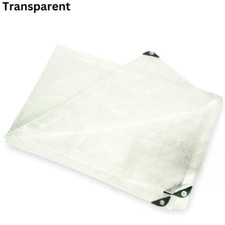 Clear Polyethylene Tarp 10' x 12' Cut Size Transparent Waterproof Heat Sealed