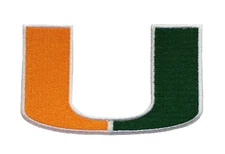 University of Miami Hurricanes NCAA Football Fully Embroidered Iron On Patch