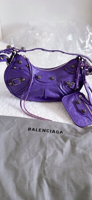 New Authentic $2550 Balenciaga Le Cagole XS Lambskin Leather