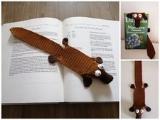SCHNABELTIER Lesezeichen Handarbeit Baumwolle geh&auml;kelt B&uuml;cher Deko HOBBY Book