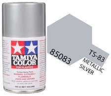 Tamiya 85083 TS-83 Metallic Silver Lacquer Spray Paint 100ml TAM85083 - US