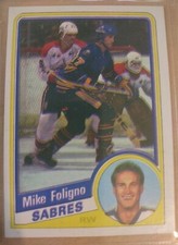 1984 Topps NHL Mike Foligno #16 Sabres