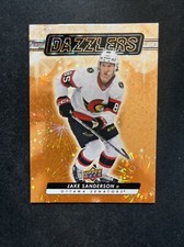 23-24 UD Series 1 Hockey Orange Dazzlers DZ-35 Jake Sanderson