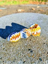 4.5" Honey Drop Wig Wag Premium Quality Glass Tobacco Smoking Spoon Hand Pipe