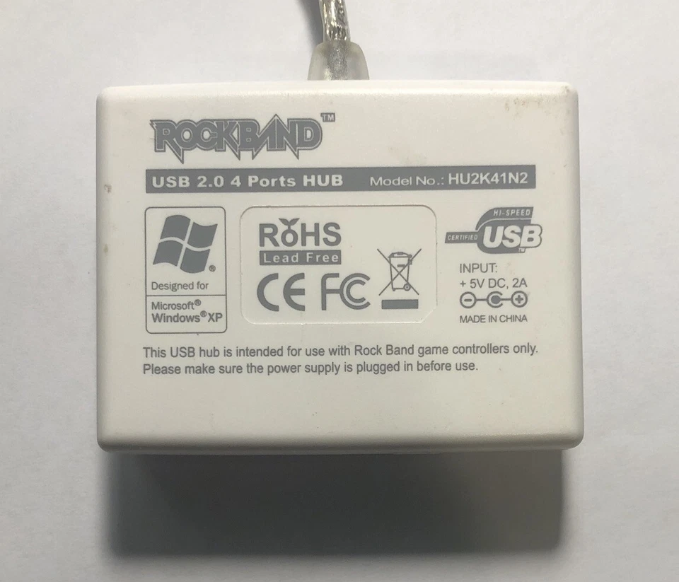Rock Band USB 2.0 4 Puertos USB Hub Modelo HU2K41N2 Nintendo Wii Xbox 360 PS3 Foto 3 de 4