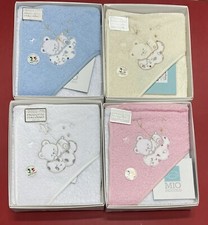 100 COTTON NEWBORN SQUARE BATHROBE WITH EMBROIDERY ON HOOD Art 57 Dis 504