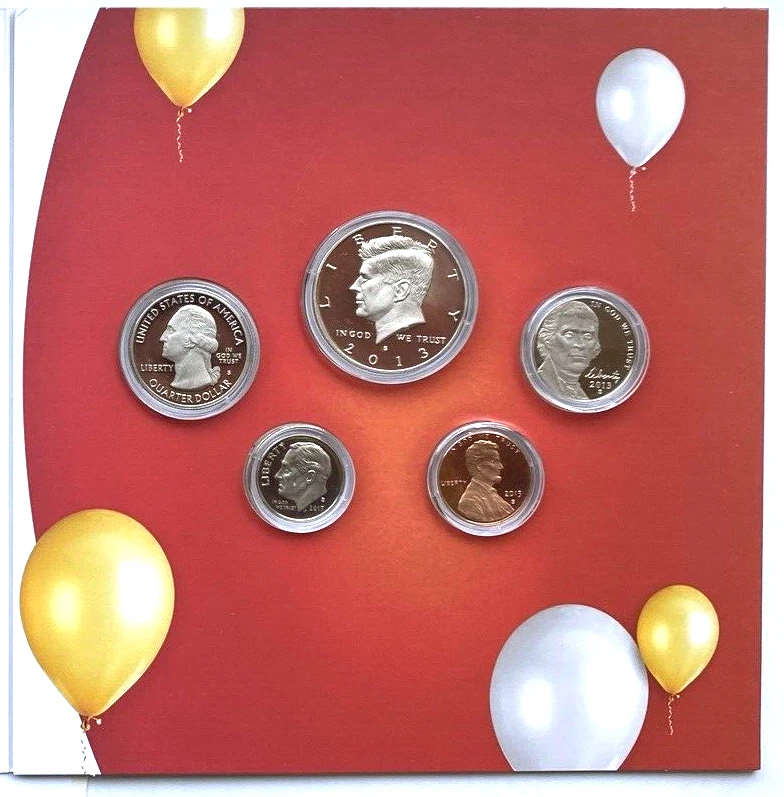2013 US Mint (5) Coin Uncirculated Happy Birthday Proof Coin Set w/COA - Image 3 of 4