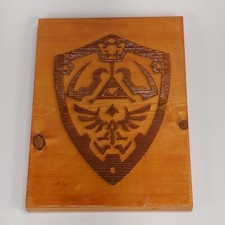 Legend Of Zelda Hylian Shield Wall Art Wooden Pyrography Plaque 8"X11" Wood Art