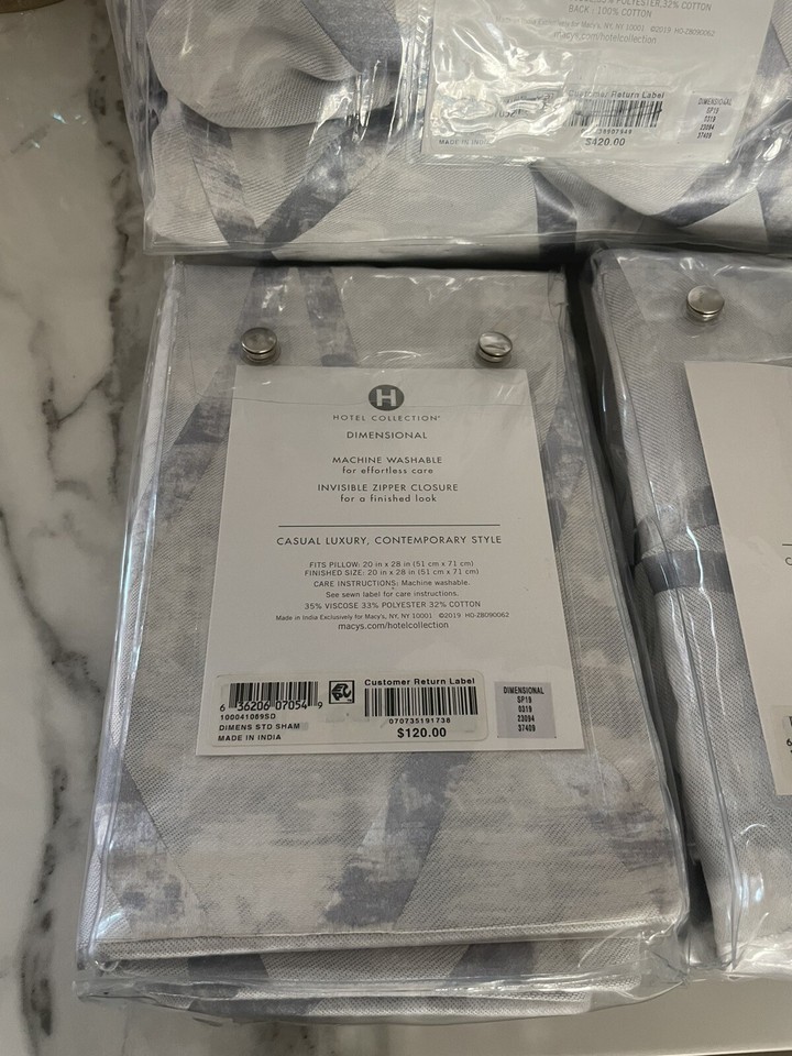 Hotel Collection Dimensional King Duvet Cover+Two Standard Shams. Brand