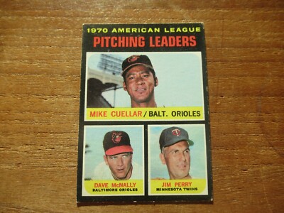 1971 TOPPS AL PITCHING LEADERS #69 MCNALLY PERRY SETBREAK UPGRADE YOUR SET HERE!