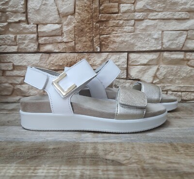 Imac Comfort Plus Sandalen Damen Anklett PLATINO BIANCO 758050 Made in Italy