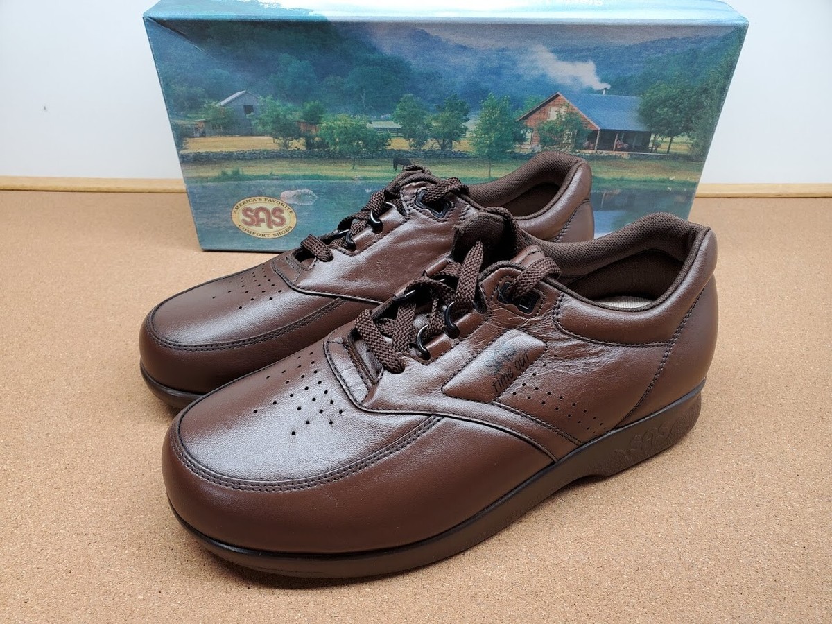 NEW MENS SAS TIME OUT ANTIQUE WALNUT COMFORT WALKING SHOES 0092