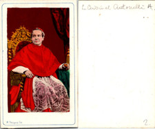 CDV Petagna, Le cardinal Antonelli, secrétaire du Pape Pie IX, circa 1870 Vintag