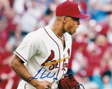 JORDAN HICKS  ST. LOUIS CARDINALS  ACTION SIGNED 8x10