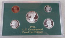 1936 US Government Proof Set Tribute Silver Fantasy Set "Copy"