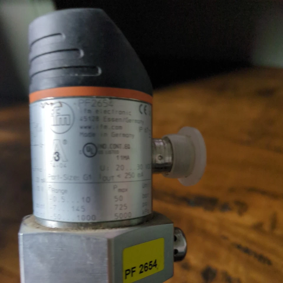 IFM EFECTOR500 PF2654 PRESSURE SENSOR, -0.5-10 Bar, New Without Packaging - Image 2 of 2