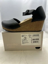 Papillio by Birkenstock Mary Wedge Sandal Black Leather 1018523