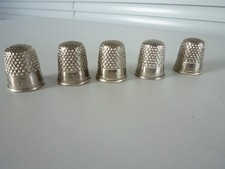 5 Fingerhüte 17 mm Leichtmetall Fingerschutz beim Nähen & Sticken