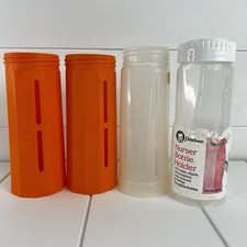 Evenflo  Gerber Vintage Drop In Style Baby Bottles Bottle Lot Orange