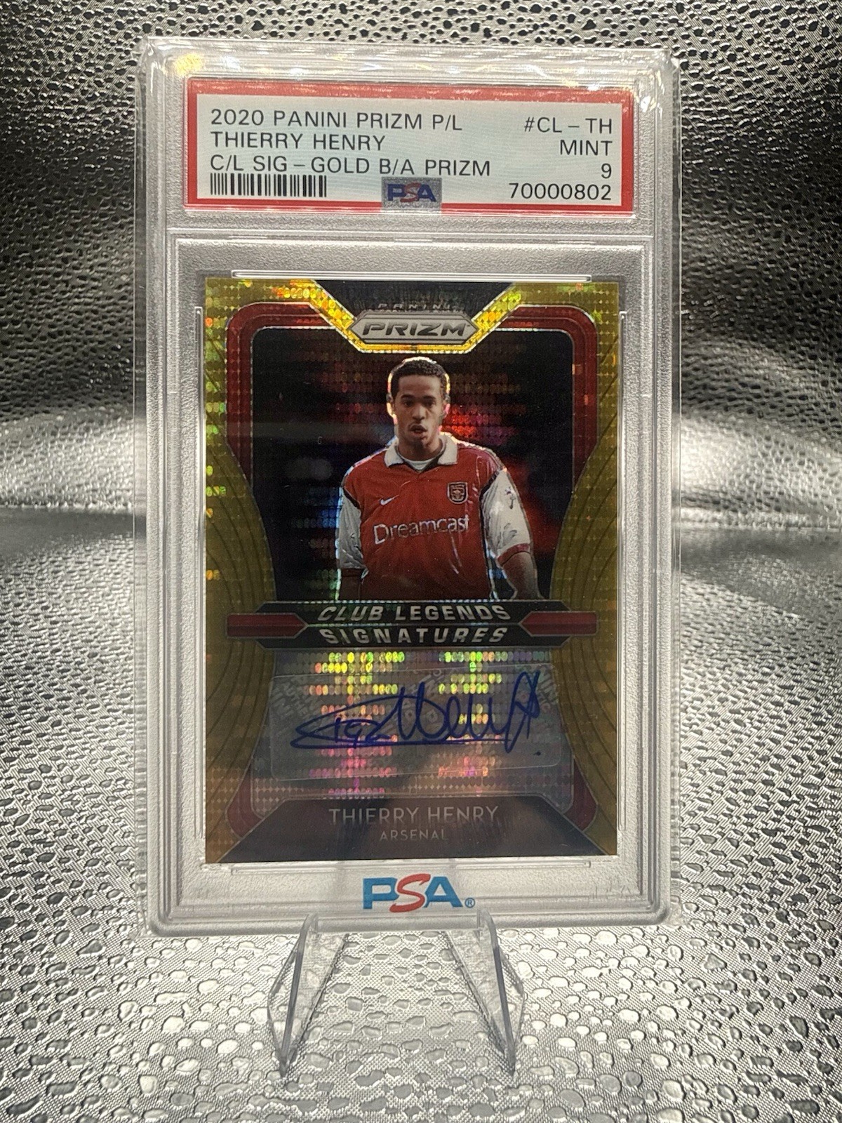 2020/21 Prizm Premier League THIERRY HENRY Club Legends Auto Gold 1/10 PSA 9 🔥 view 1