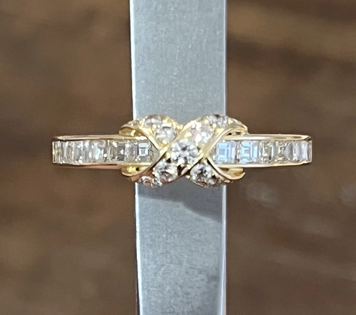 Tiffany & Co. Diamond Yellow Gold Ring 7 Ring Fine Rings for sale