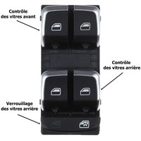 Newparts Fensterheber Schalter Audi A1 A5 8KD959855A 3 Tasten Knopf-Rad Schwarz