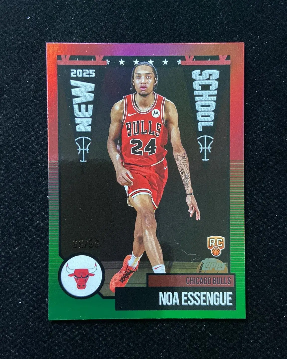 2025-26 Topps Flagship New School Green Rainbow Noa Essengue RC Rookie 89/99 UP