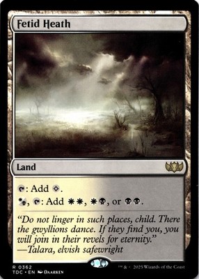 MTG Fetid Heath NON-FOIL NM 362 Commander: Tarkir: Dragonstorm