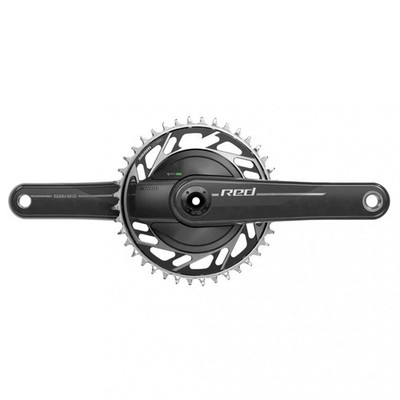 SRAM Kurbelgarnitur Quarq RED XPLR WIDE 170 mm / 42T - präziser Leistungsmess...