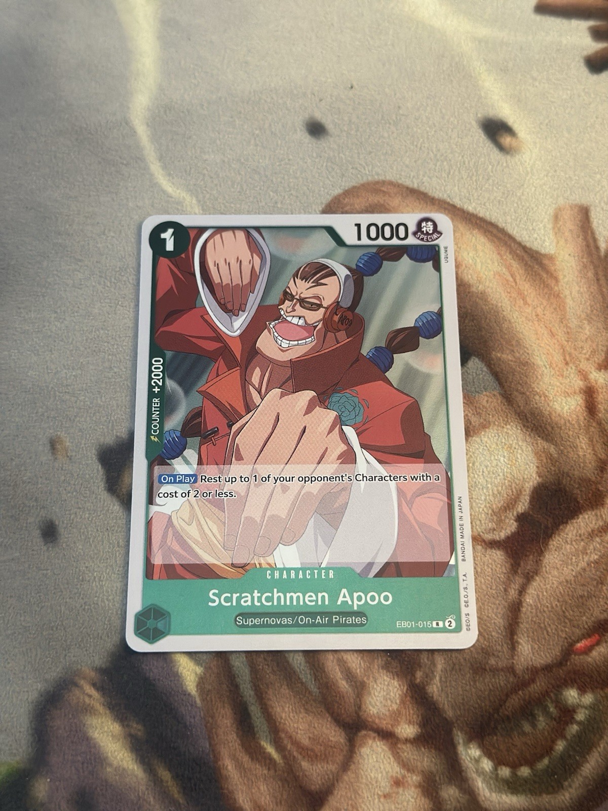 One Piece Card Game Scratchmen Apoo EB01-015 R English NM