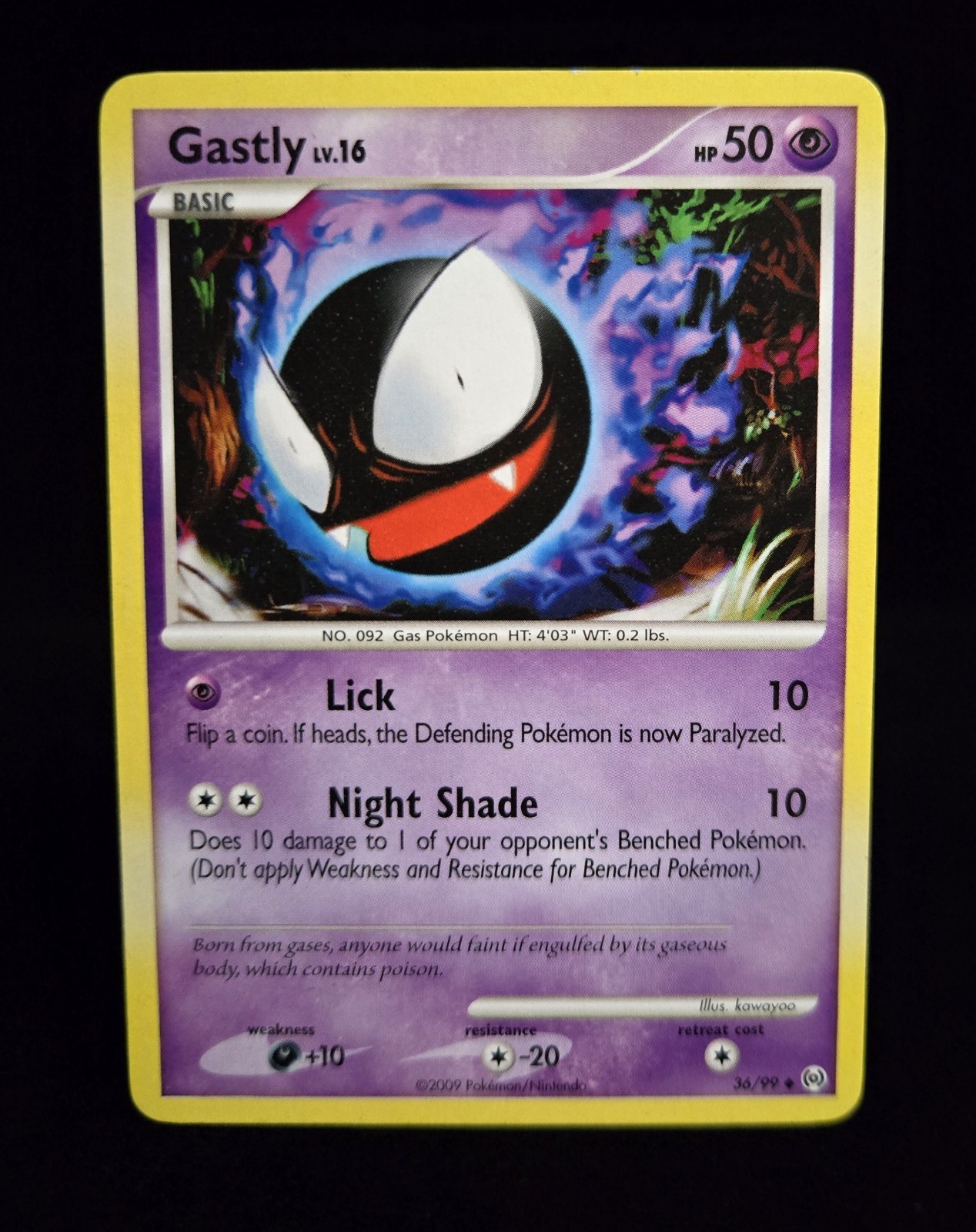 Pokémon TCG - GASTLY - 36/99 - PLATINUM: ARCEUS (2009) - LP
