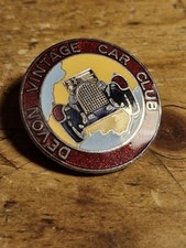 Devon Vintage Car Club Enamel Lapel Pin Badge