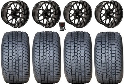 GTW Vortex 2 12'' Golf Wheels Black 215x50 Pro Rider Tires Yamaha