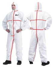 Hazmat Suit Disposable Coverall  Full Body Painters Suit in 7 Sizes with Mul...