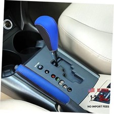 Compatible with Genuine Leather Hand-Stitched Handbrake and Gear Black Blue