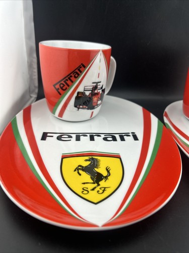 Pair of FERRARI F1 World Champions COFFEE MUG/ESPRESSO CUPS & PLATES - Rare - Picture 3 of 24