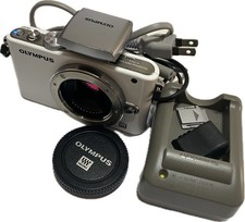 Olympus PEN Lite E-PL3 White Camera Body with Charger  Battery Used