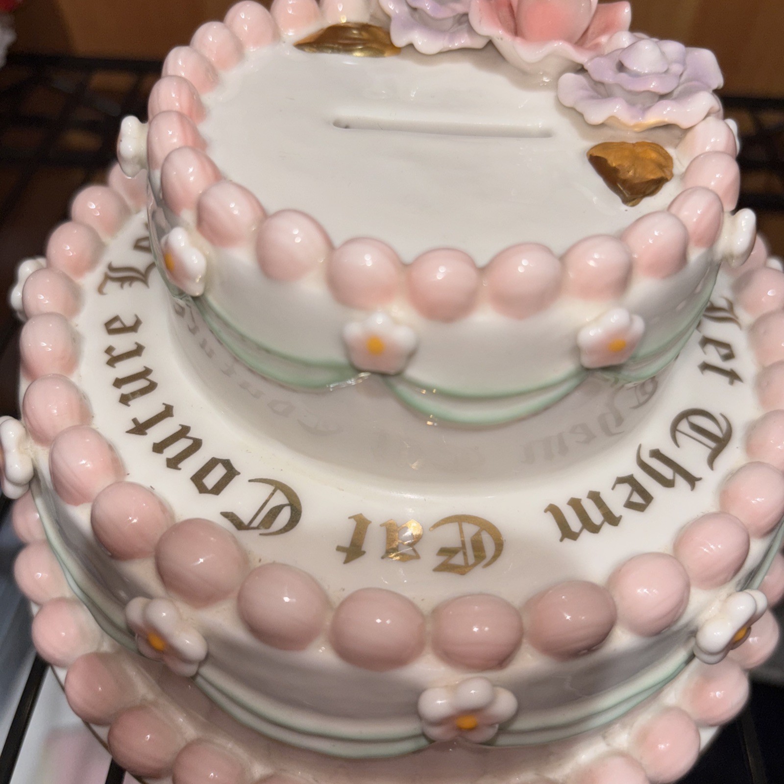 Juicy Couture Rare Tier Cake Ceramic Piggy Bank