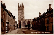 RPPC St Mary's Church Warwick England UK Unposted Real Photo Postcard D96