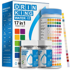 Drinking Water Test Strips 17 in 1 50 Strips  2 Bacteria Tester Kits, Complete