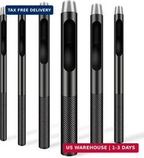 6PCS Leather Hole Punch Set 1.5mm-5mm  Industrial Grade Stainless Steel Belt