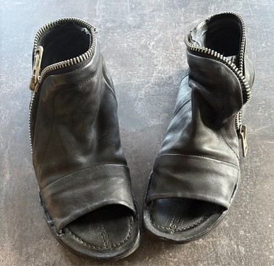 Sandalen A.S.98, Air Step Gr.38, schwarz, raffinierter Reißverschluss