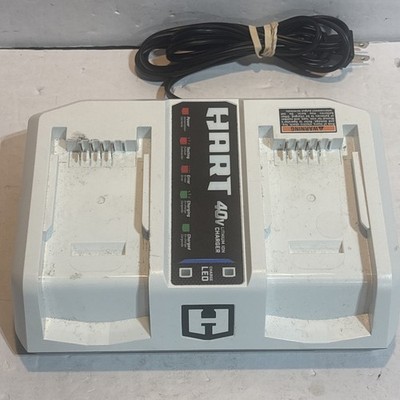HART 40-Volt Dual Port Fast Charger for HART 40V Batteries HLCG03VNM Tested