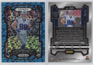 2023 Panini Prizm Rookies No Huddle Blue /95 Luke Schoonmaker #325 Rookie RC